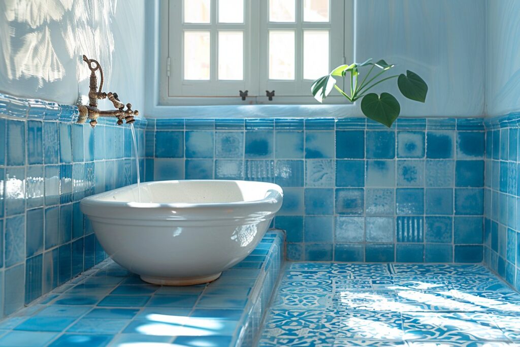 Les secrets pour entretenir votre salle de bain zellige bleu