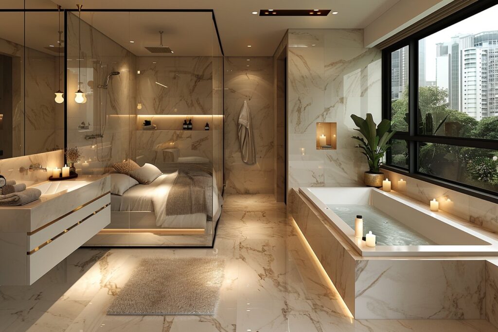 L’influence de la salle de bain ouverte sur chambre dans l’esthétique de votre espace